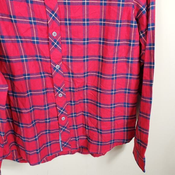 Heritage Red Plaid Flannel Slim Fit Button Down Size XL - Picture 3 of 11